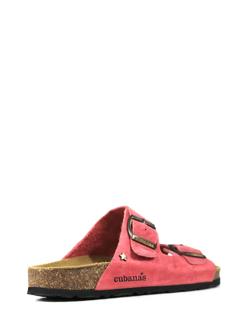 Amalia Sandal in Pink Leather with Two Straps