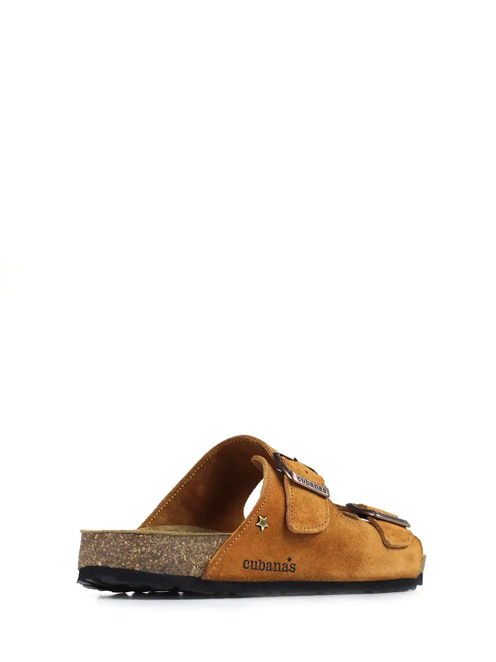 Sandália Amália em Camurça Camel com Duas Tiras