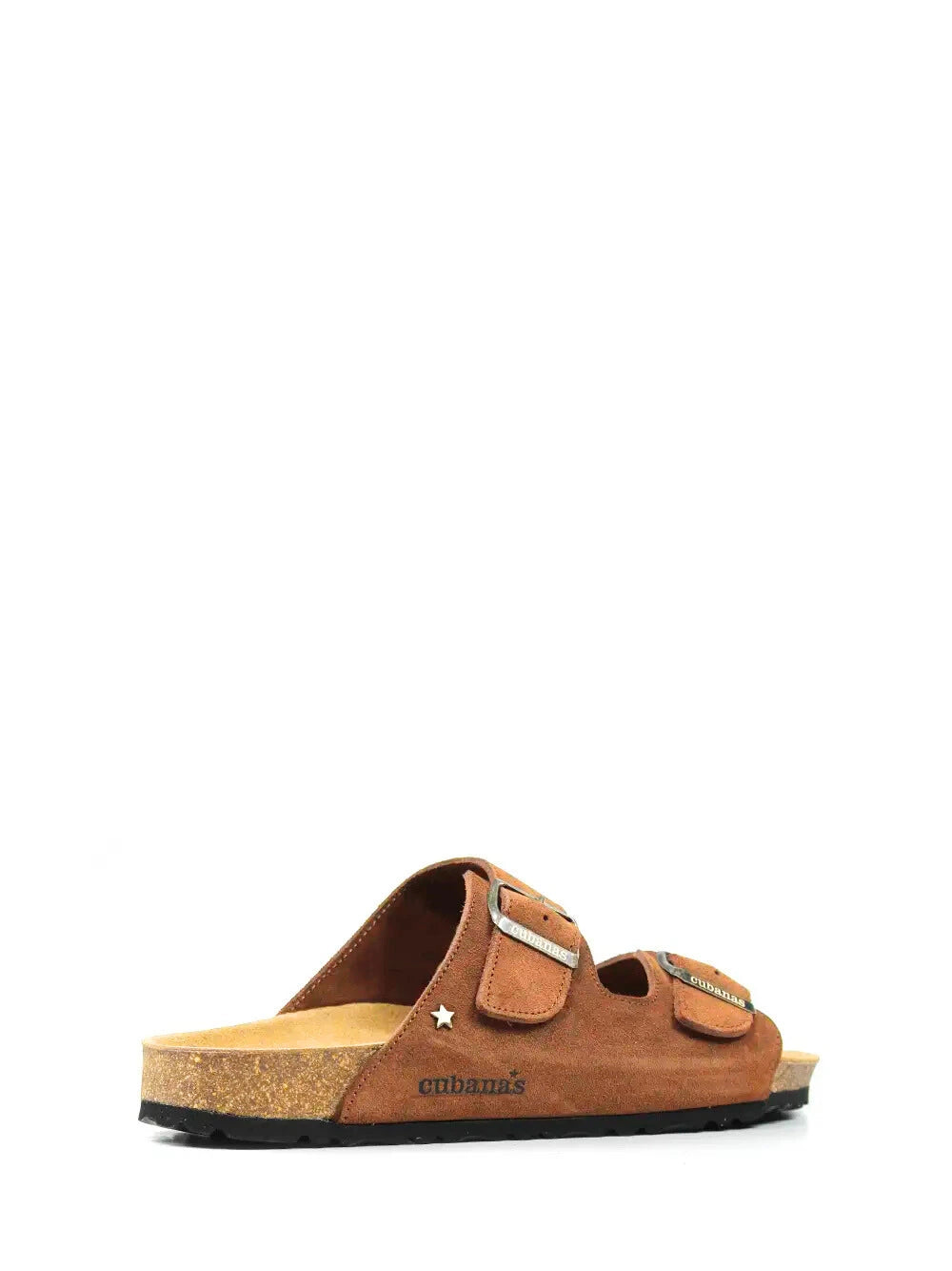 Sandale pour hommes en daim marron à deux brides
