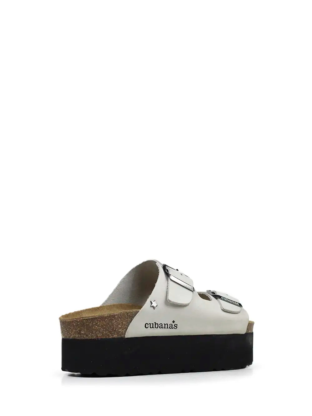 Amalia Platform Sandal in Off-White Leather