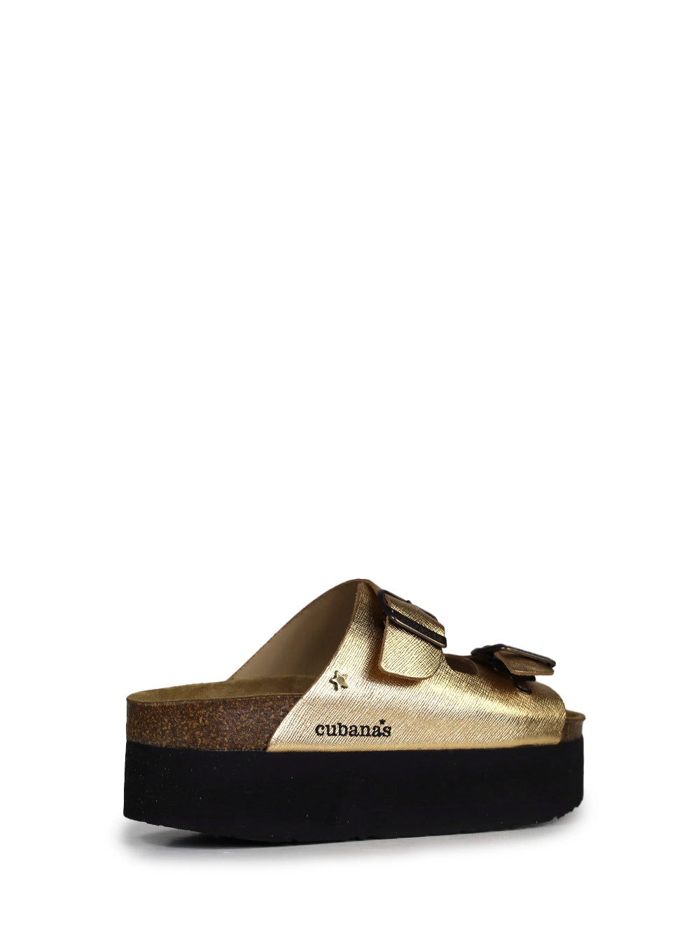 Amalia Platform Sandal in Gold Leather