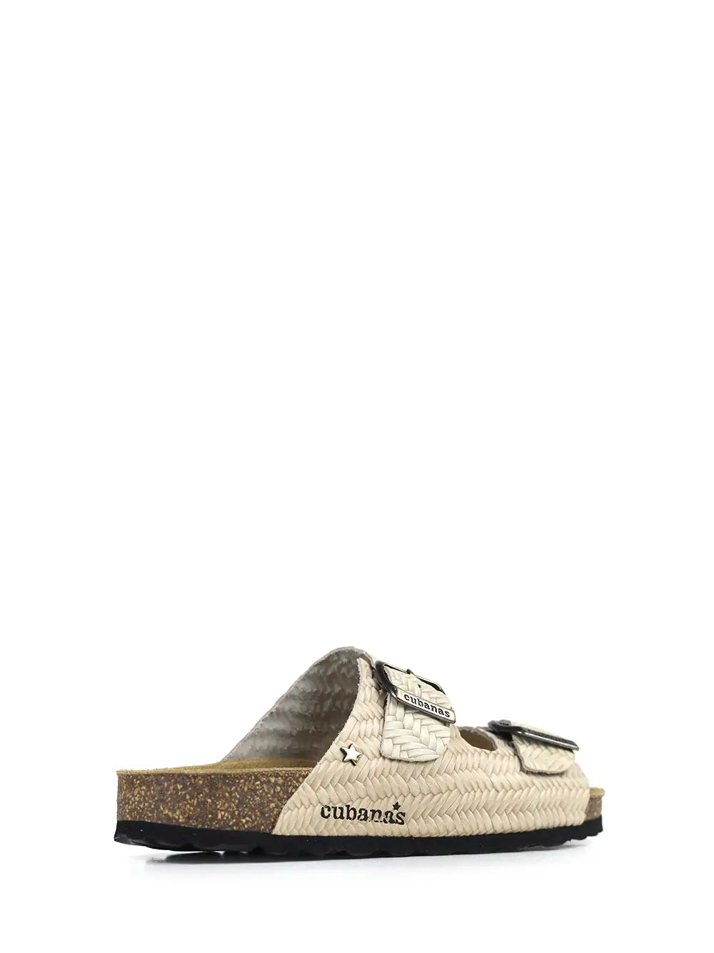 Amalia Sandal in Beige Braided Leather