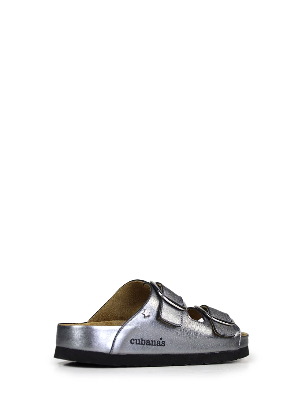 Sandalia Amalia en Piel Plateada