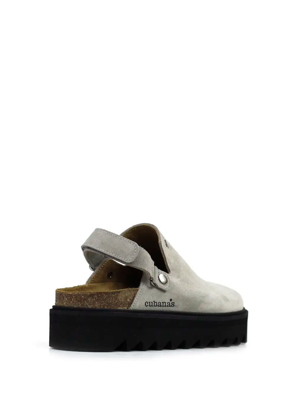 Aurora-Sandalen aus grauem Wildleder und Plateau