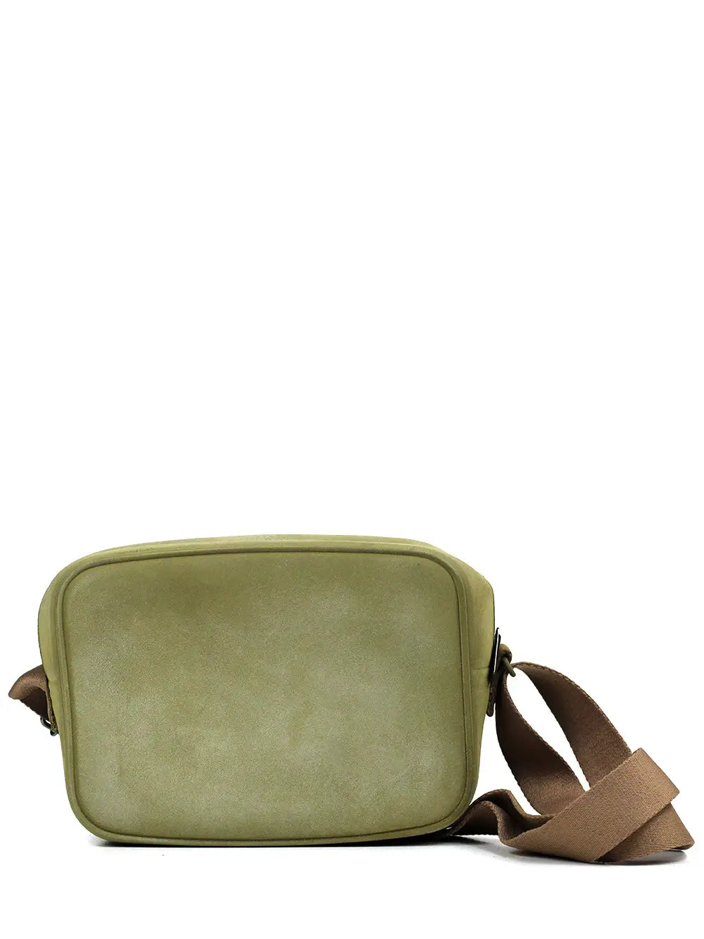 Green Bag with Nubuck Finish and Shoulder Strap