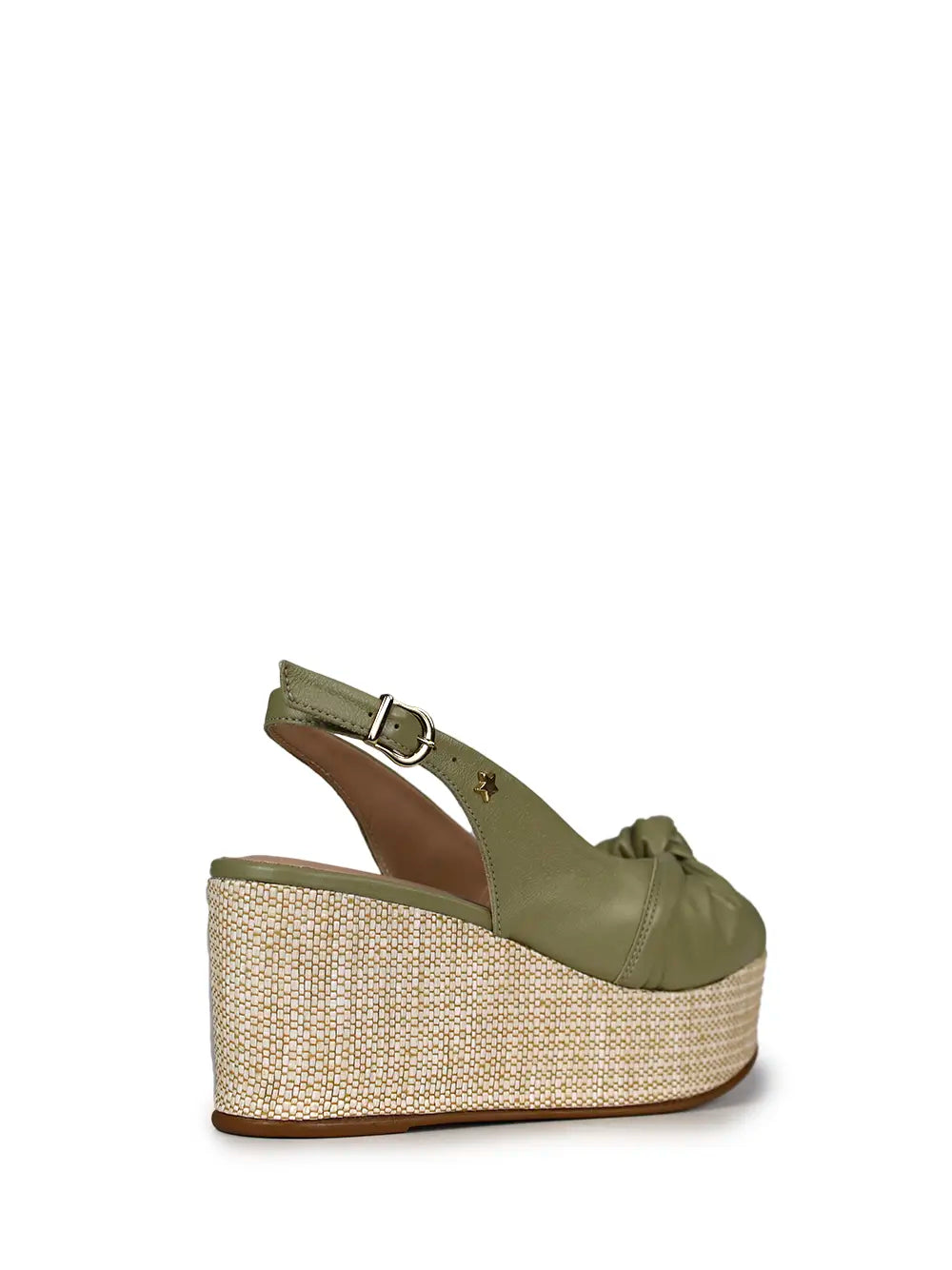 Green Leather Platform Sandal