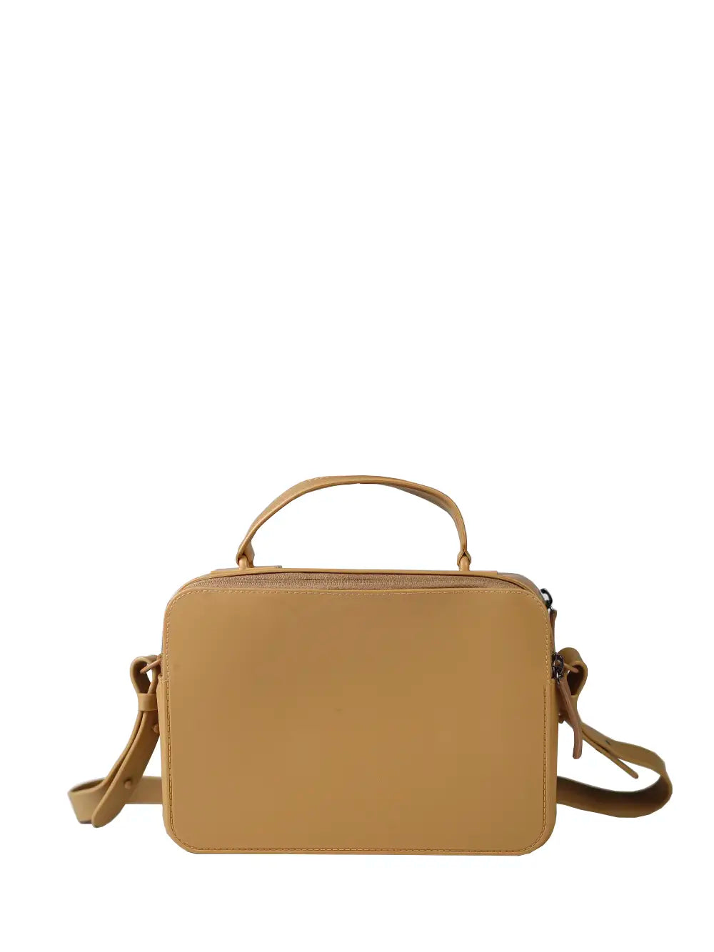 Beige PVC Bag with Shoulder Strap