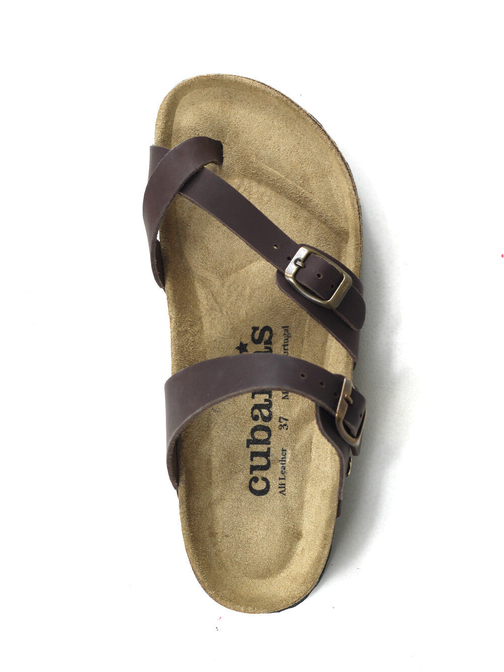 Nazare Sandal in Brown Leather with Straps