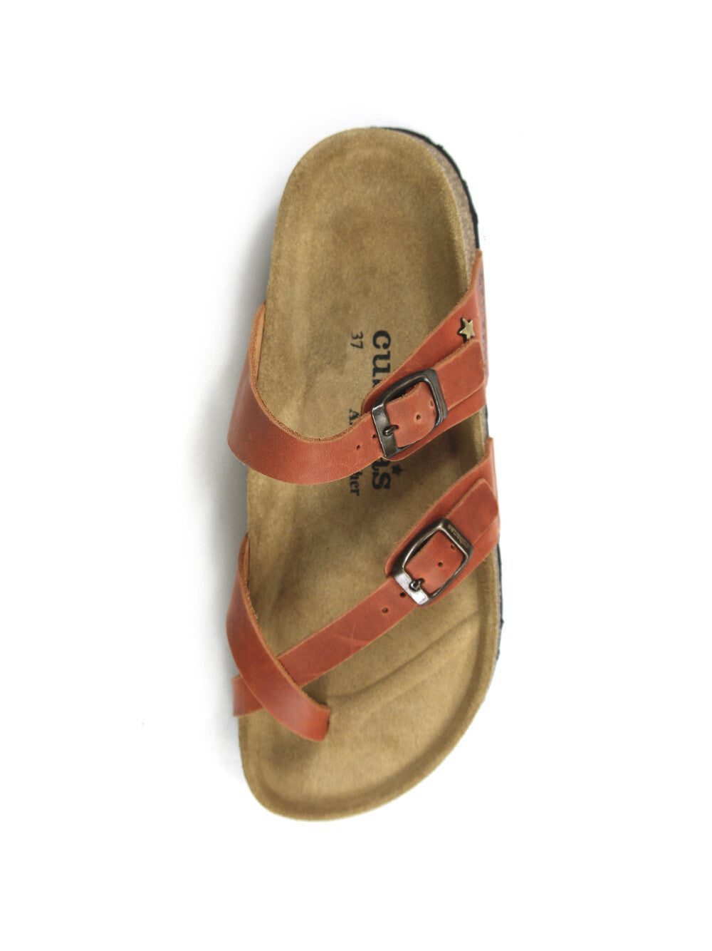 Sandália Nazaré em Pele Laranja e Tiras