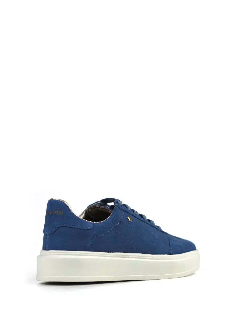 Blue Suede Sneakers with Chunky Sole
