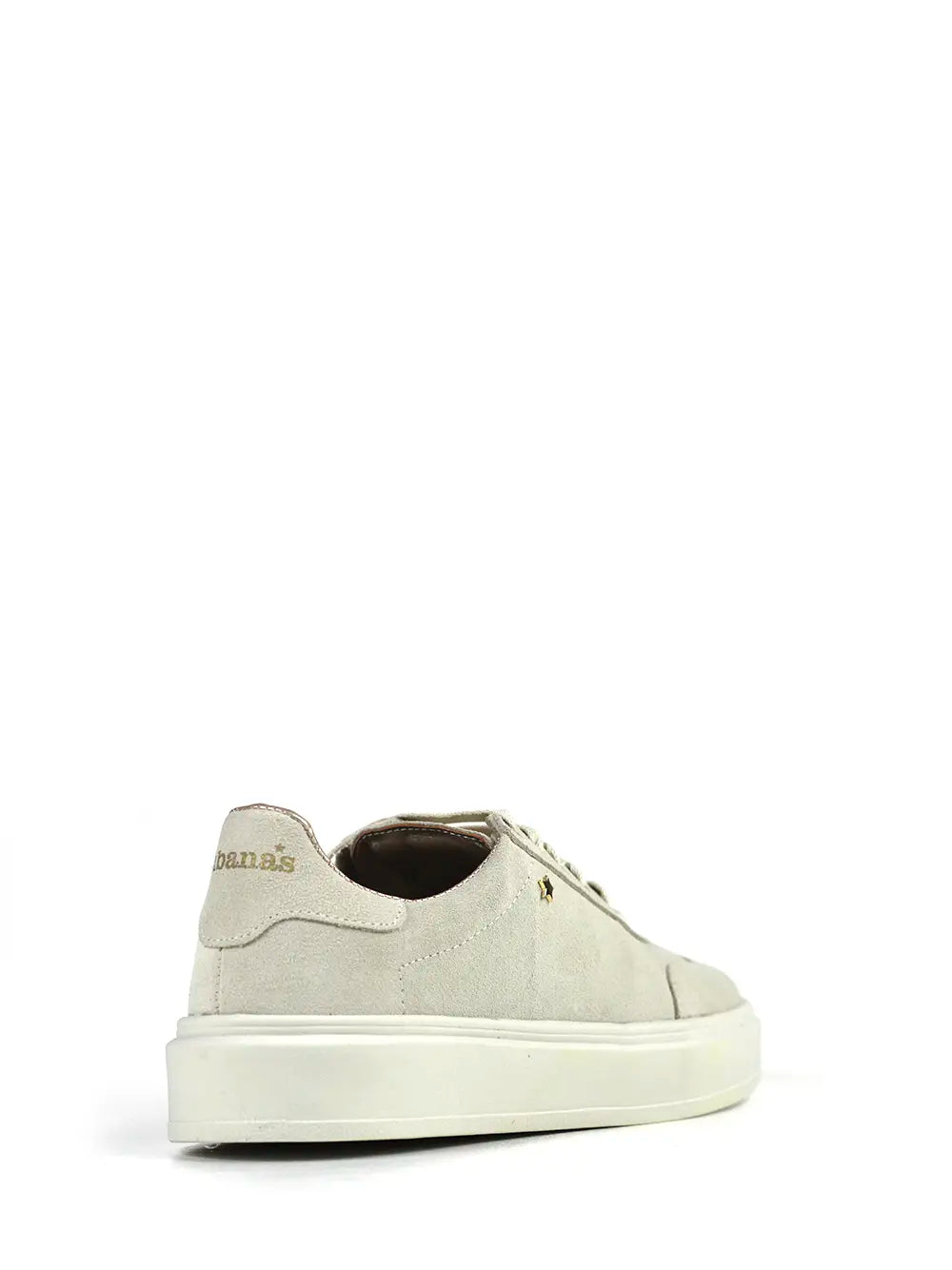 White Suede Trainers with Chunky Sole