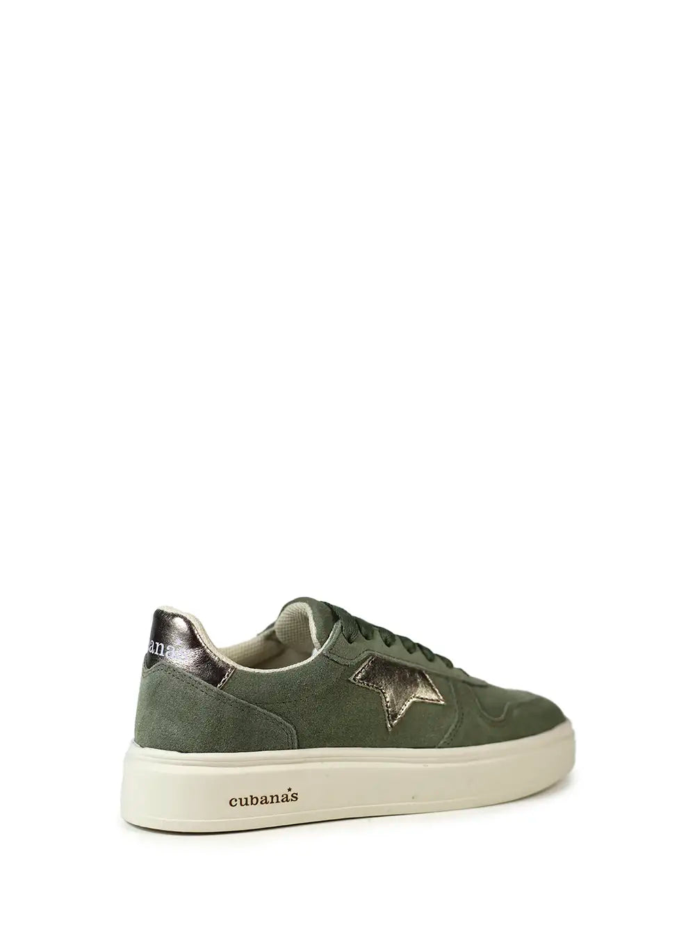Zapatillas de Ante Verde y Suela Voluminosa