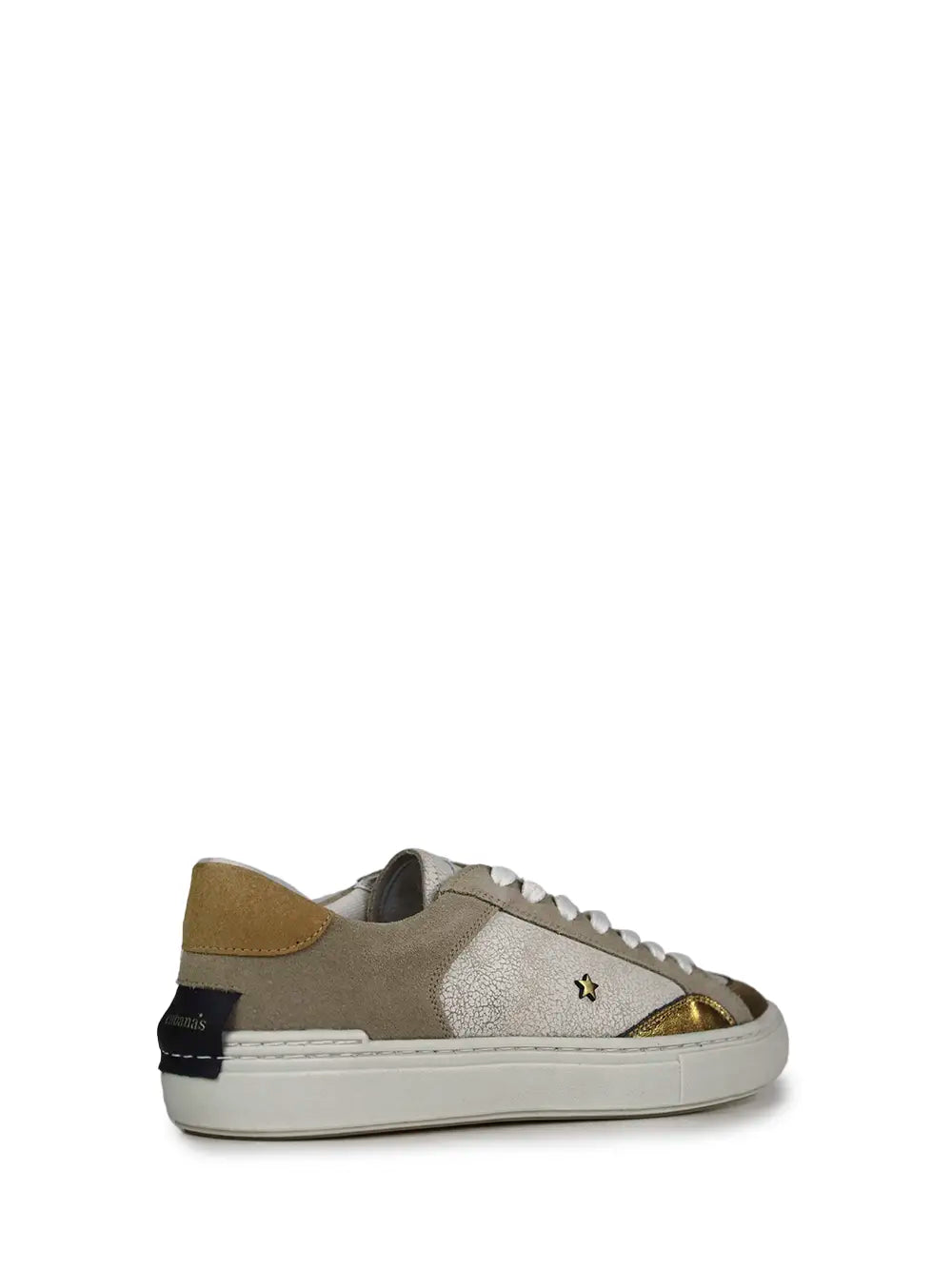 Zapatillas de Piel Blancas y Doradas