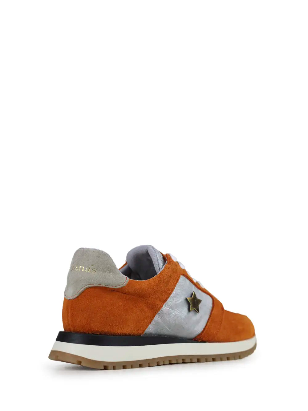 Ténis em Camurça Laranja e Atacadores