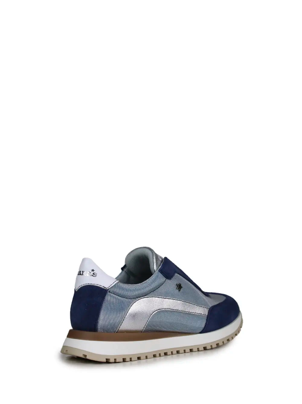 Blue Suede Trainers with Elastic