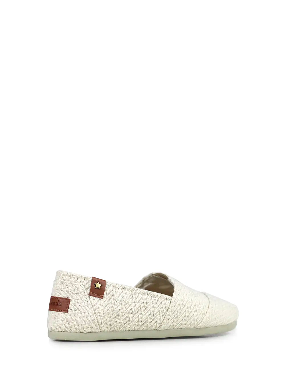 Textured White Fabric Espadrille