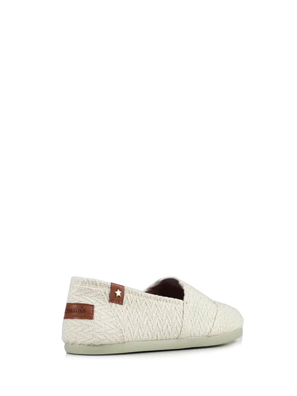 White Textured Fabric Espadrille