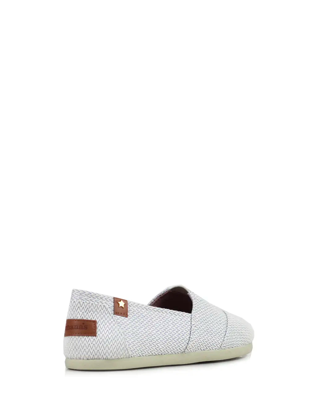 White and Blue Fabric Espadrilles