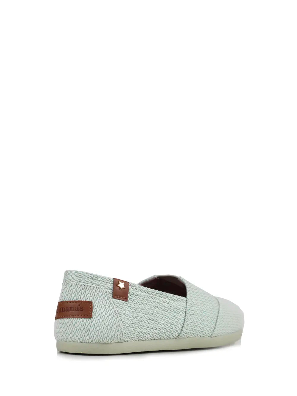 White and Green Fabric Espadrilles