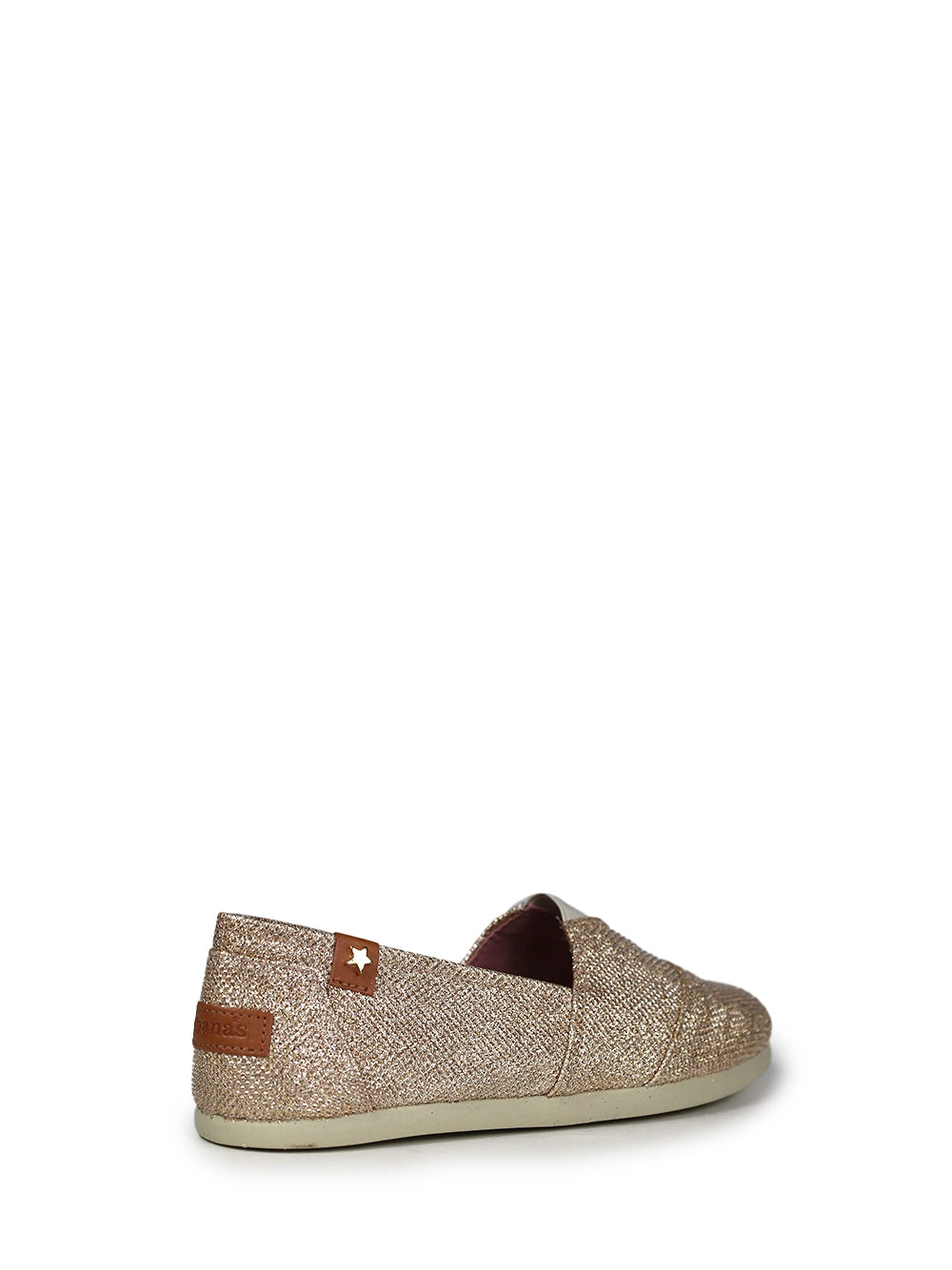 Glittery Gold Fabric Espadrille