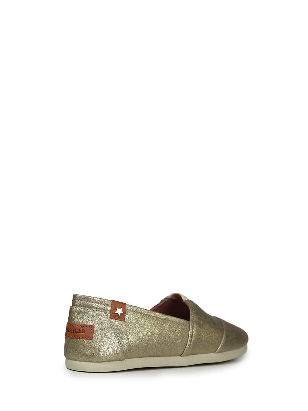 Espadrilles en tissu doré