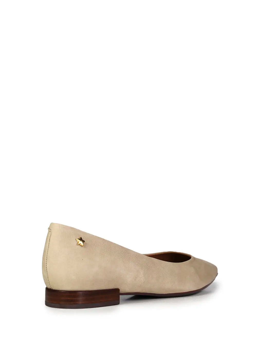 Sabrina en Piel Beige y Puntera Fina