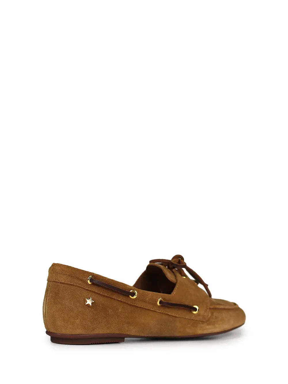 Loafer em Camurça Camel e Laço