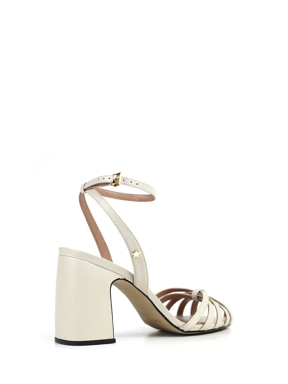 Off-White Leather Strappy Sandals