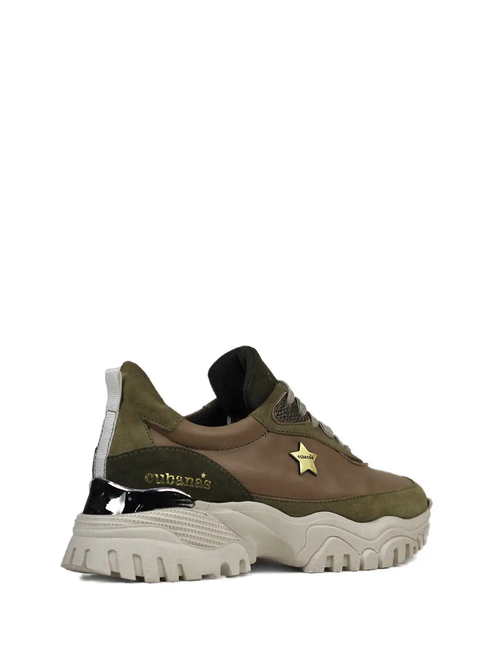 Zapatillas de Piel Camel y Ante con Suela Track