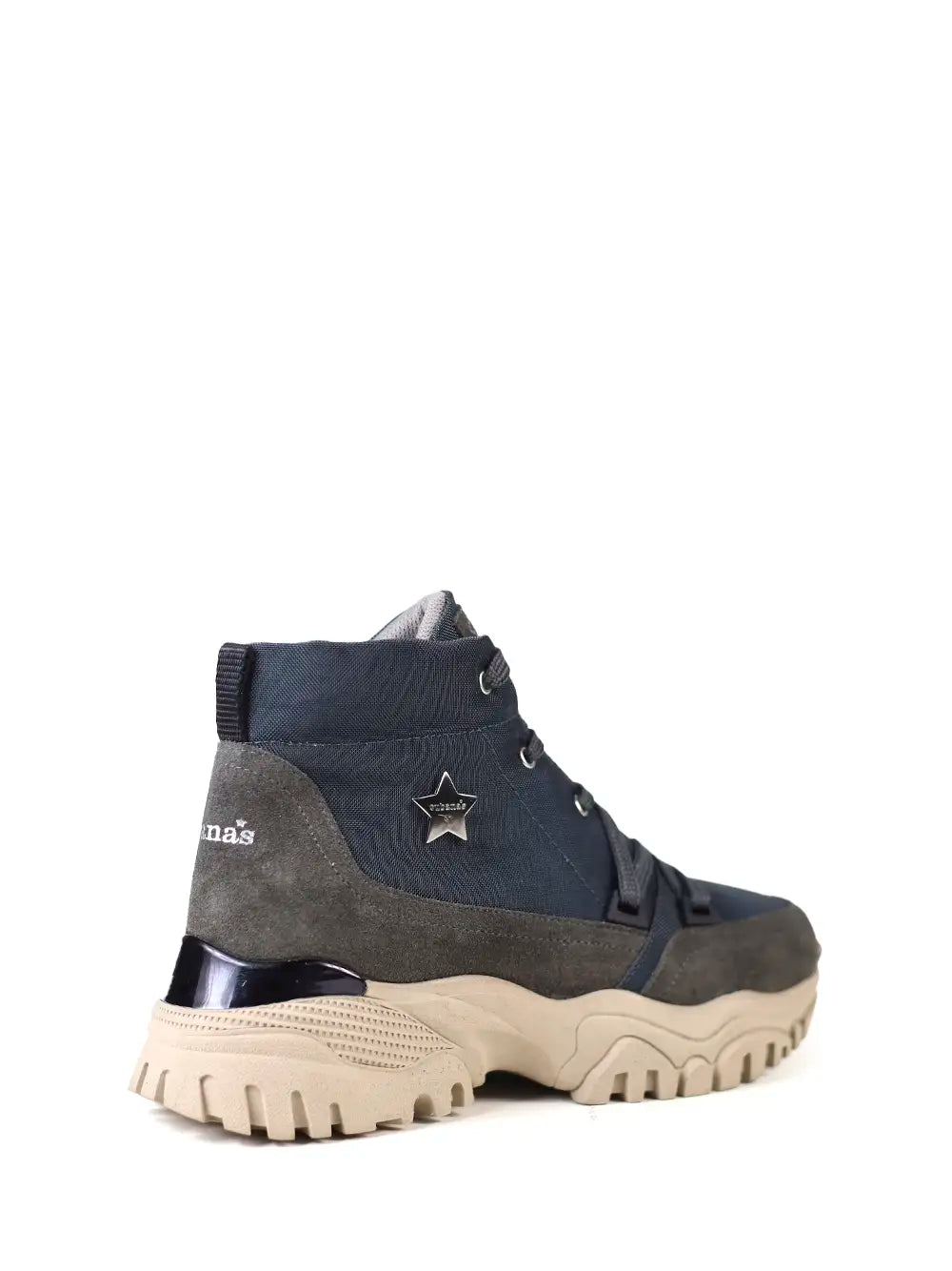 Zapatillas de tela negra y ante