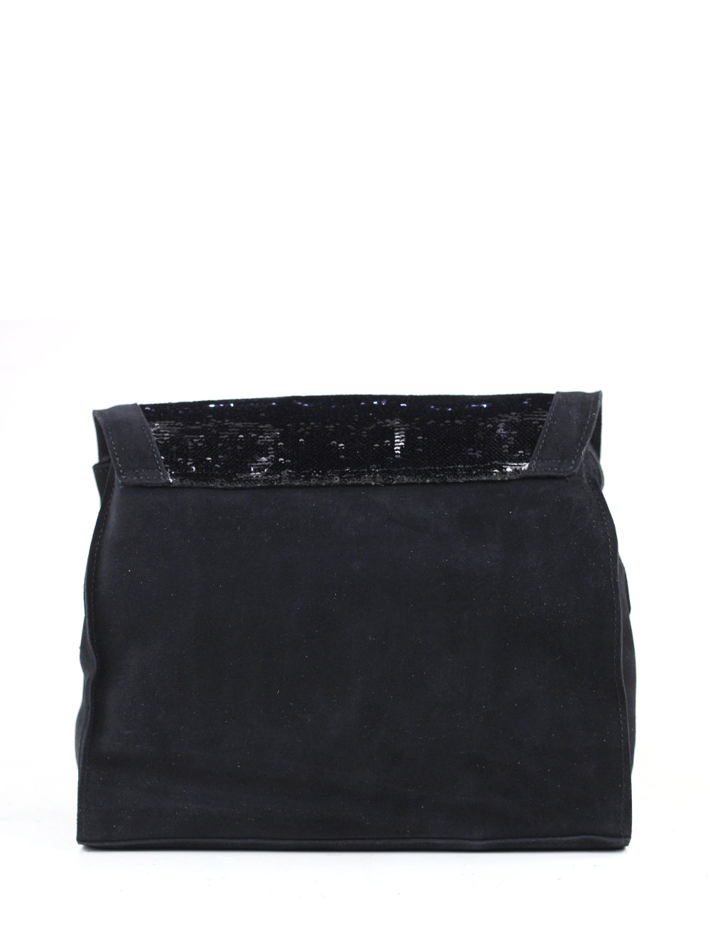 Sac en daim noir et paillettes noires