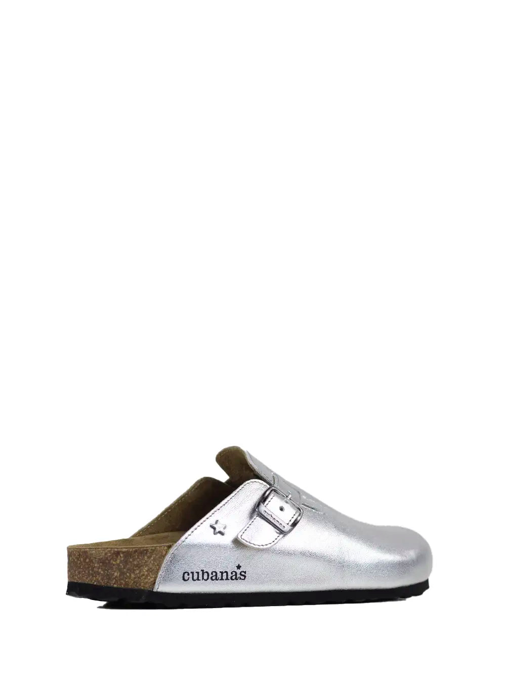 Maria Sandal in Silver Leather