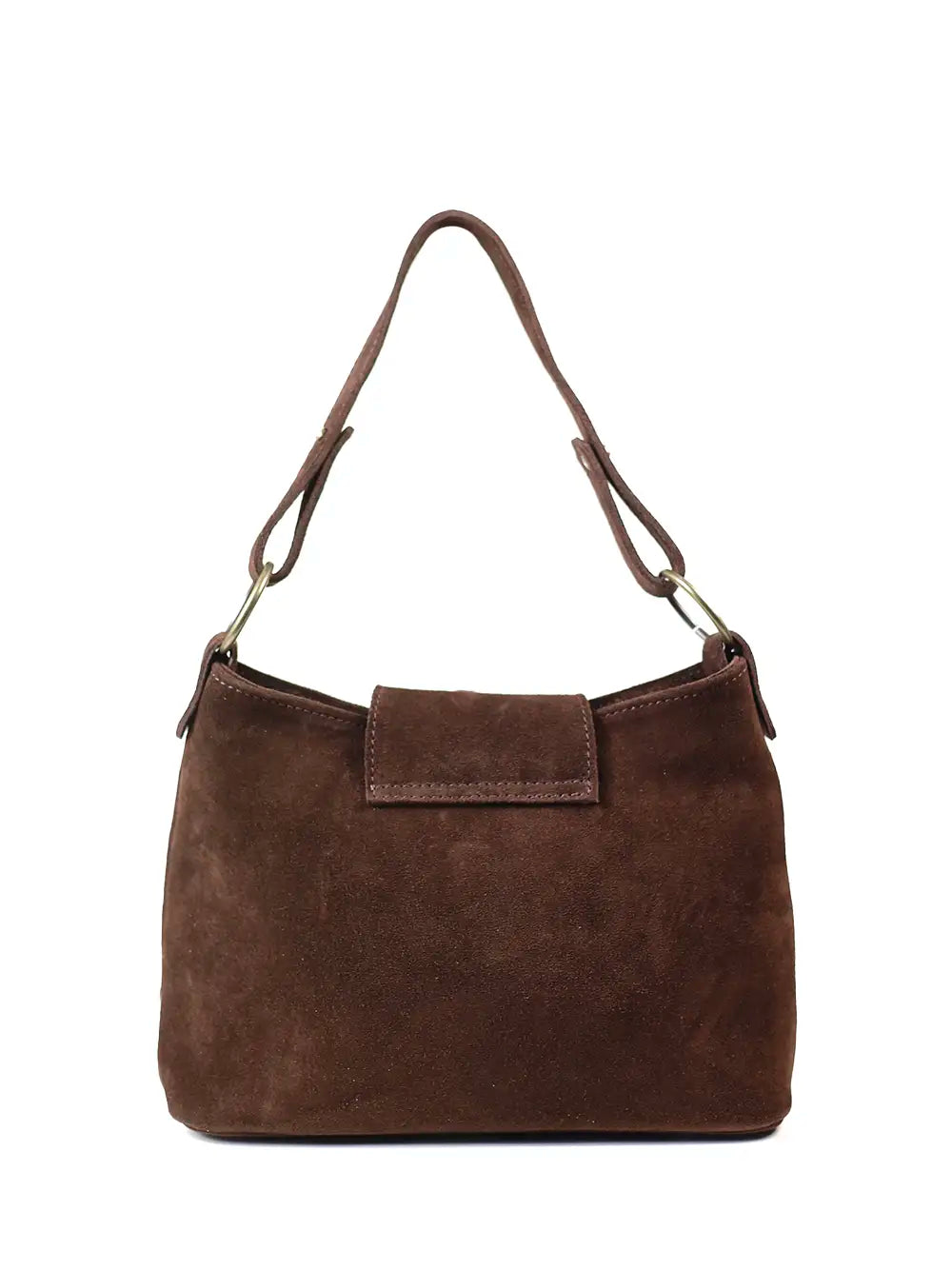 Brown Suede and Cow Print Bag