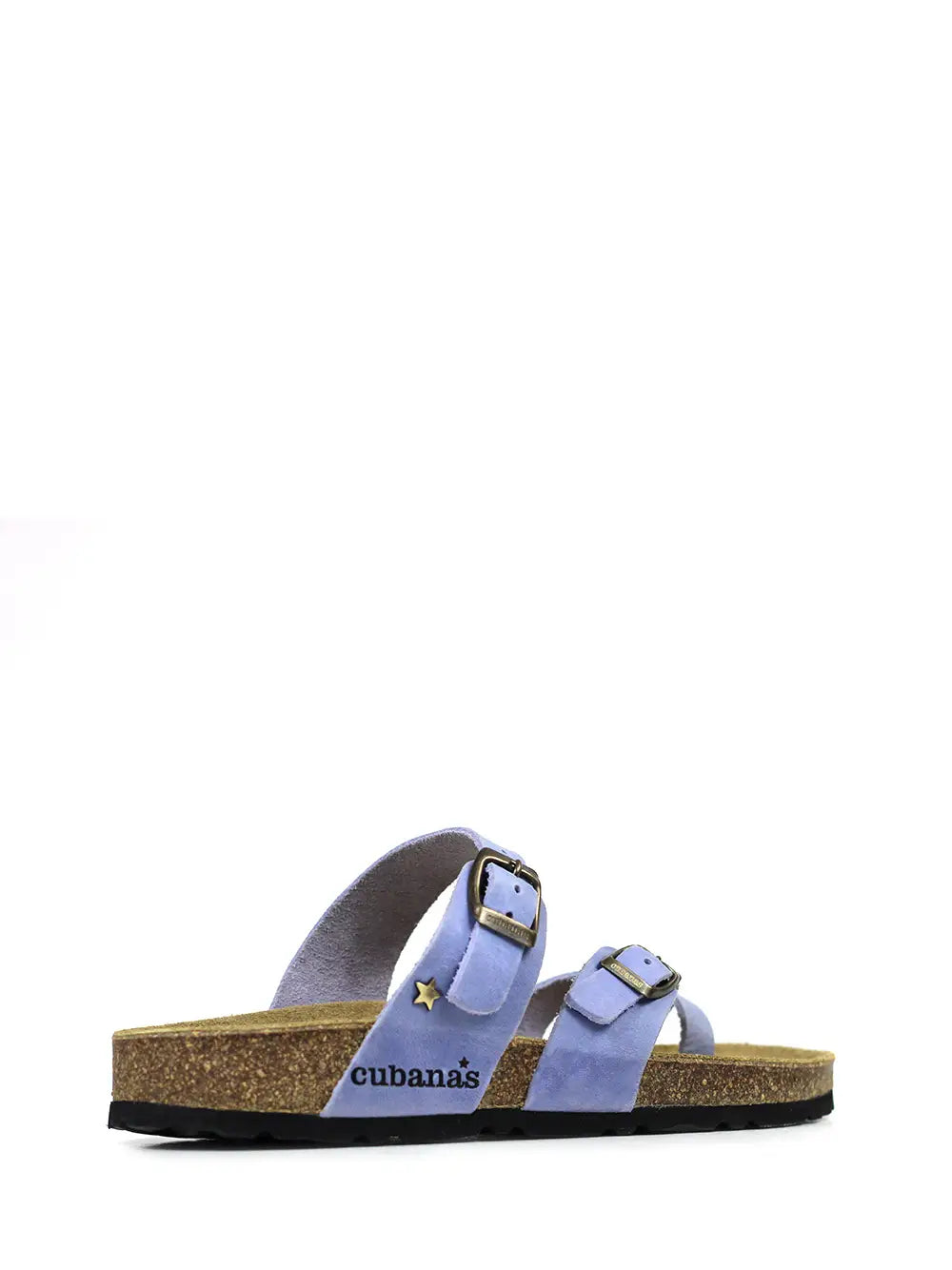 Sandale Nazaré en Cuir et Lanières Bleu