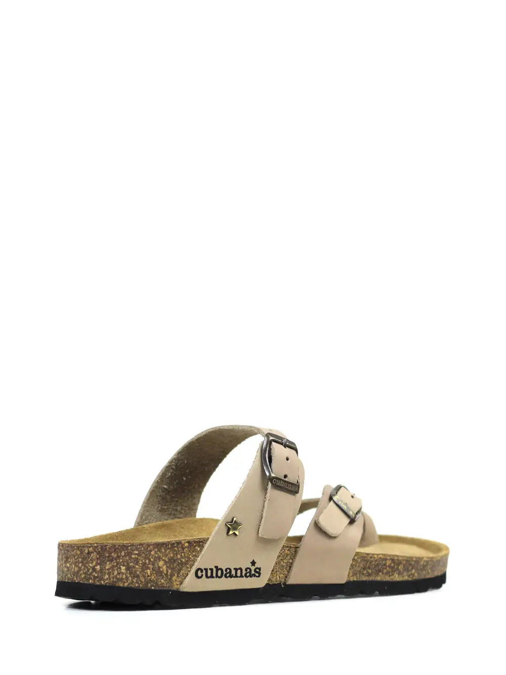 Beige Leather Nazare Sandals with Straps