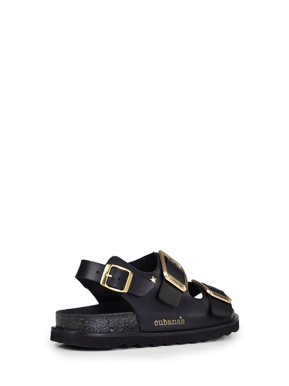 Black Olívia Leather Sandals