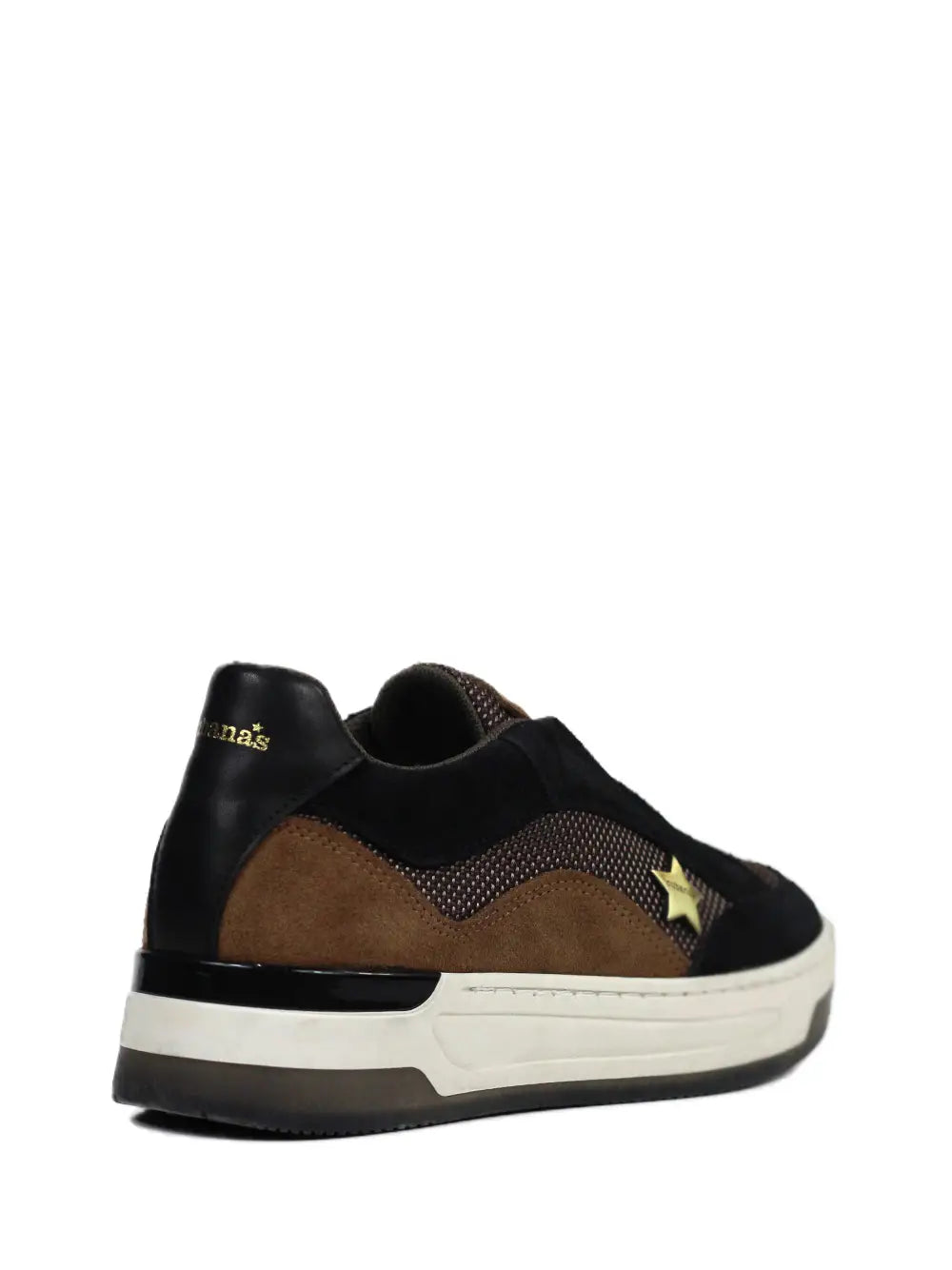 Ténis em Camurça Castanha e Sola Flat