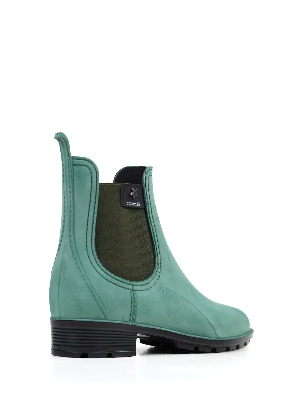 Green Rain Boot with Nubuck Finish