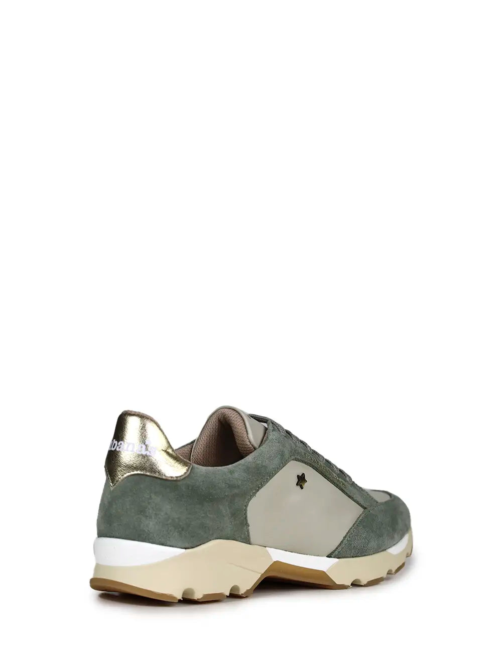 Green Suede Sneakers with Laces