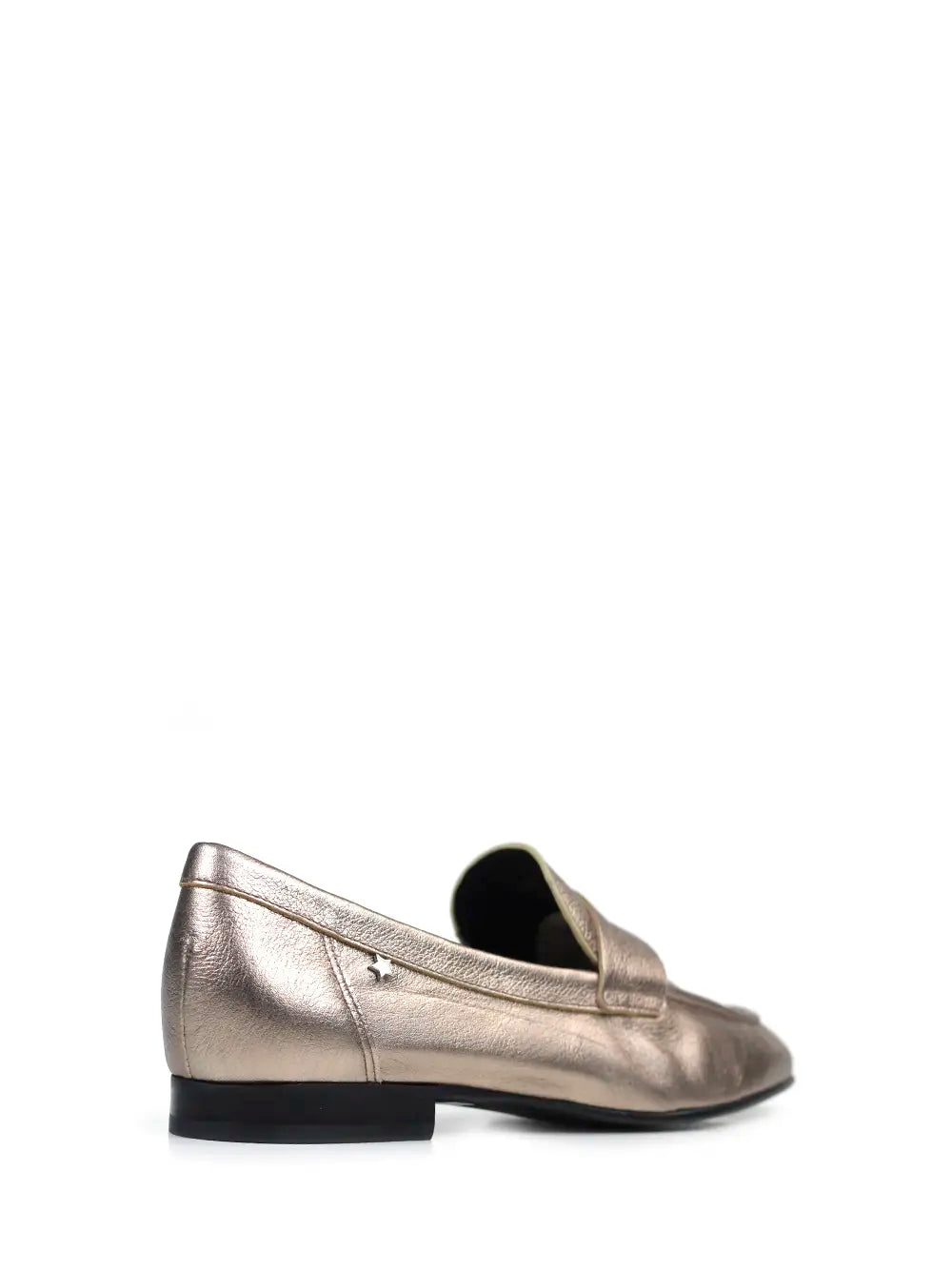 Mocassin En Cuir Doré