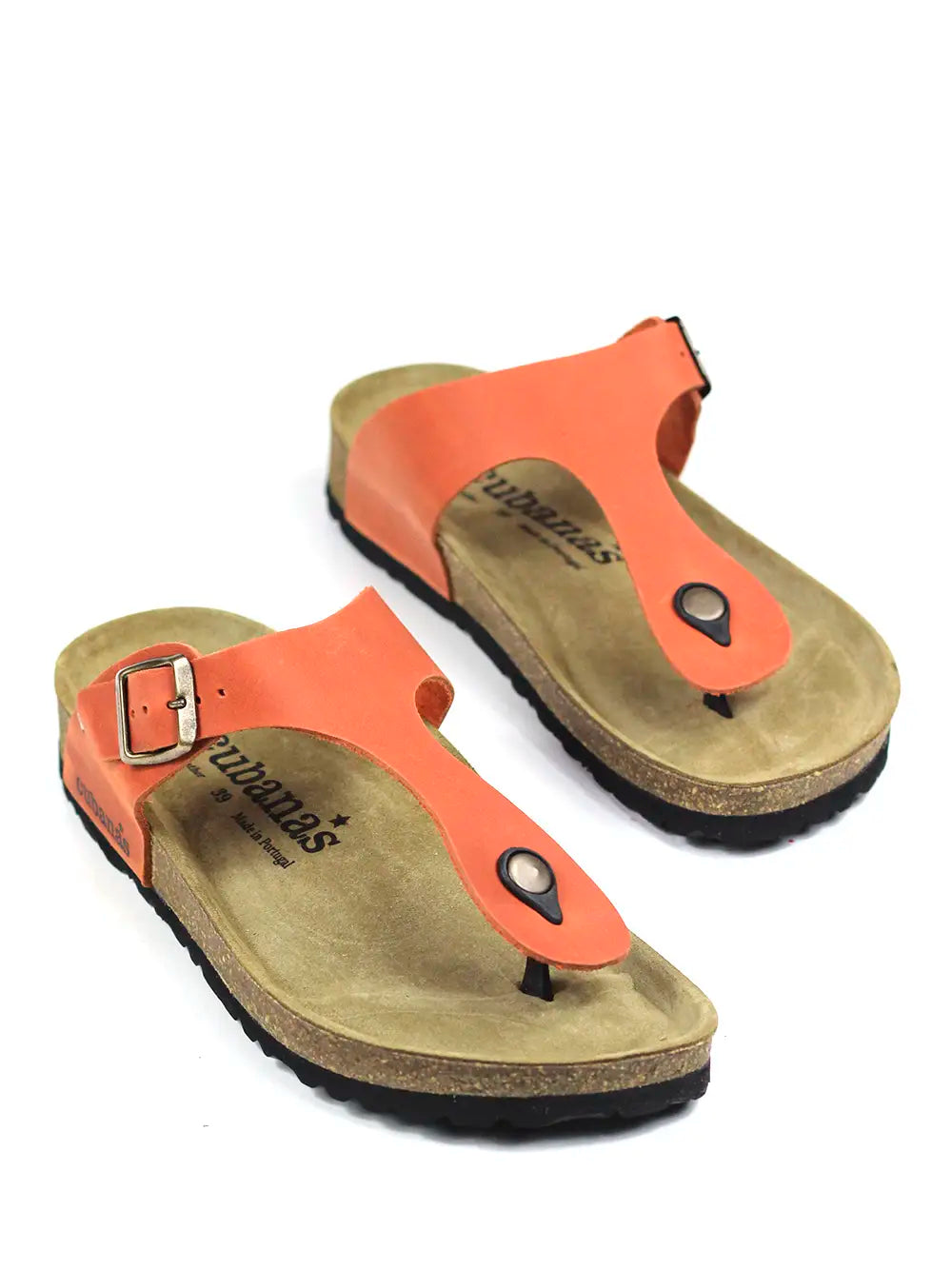Alice Sandals in Orange Leather