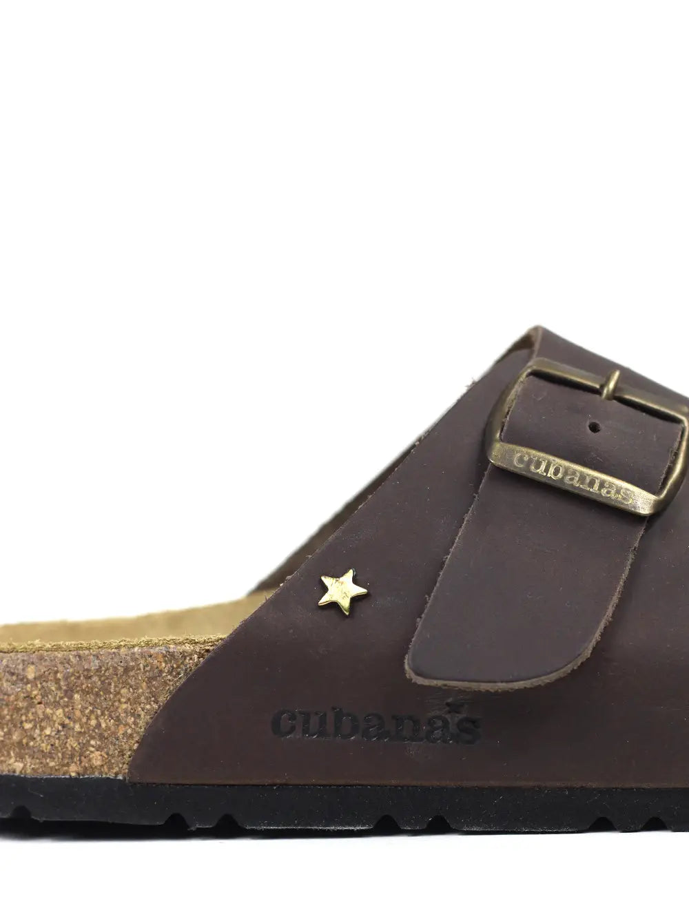 Sandália Homem em Pele Castanha com Duas Tiras