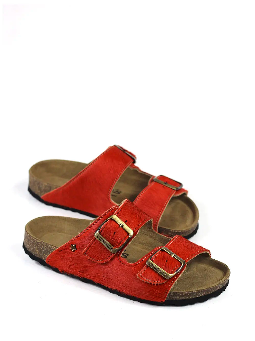 Sandália Amália em Pelo Laranja e Duas Tiras