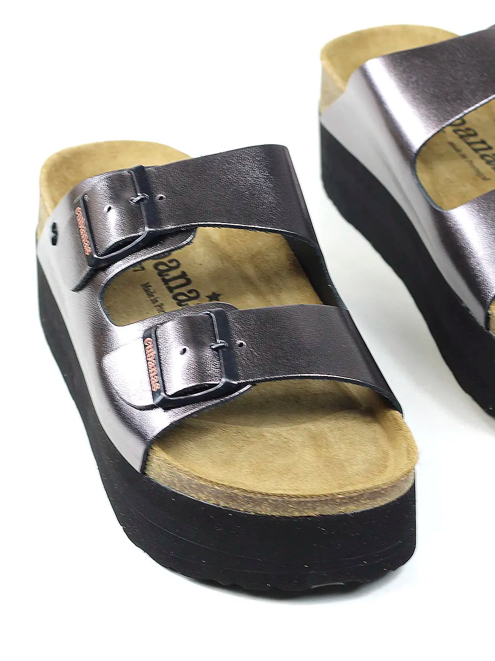 Amalia Platform Sandal in Silver Leather