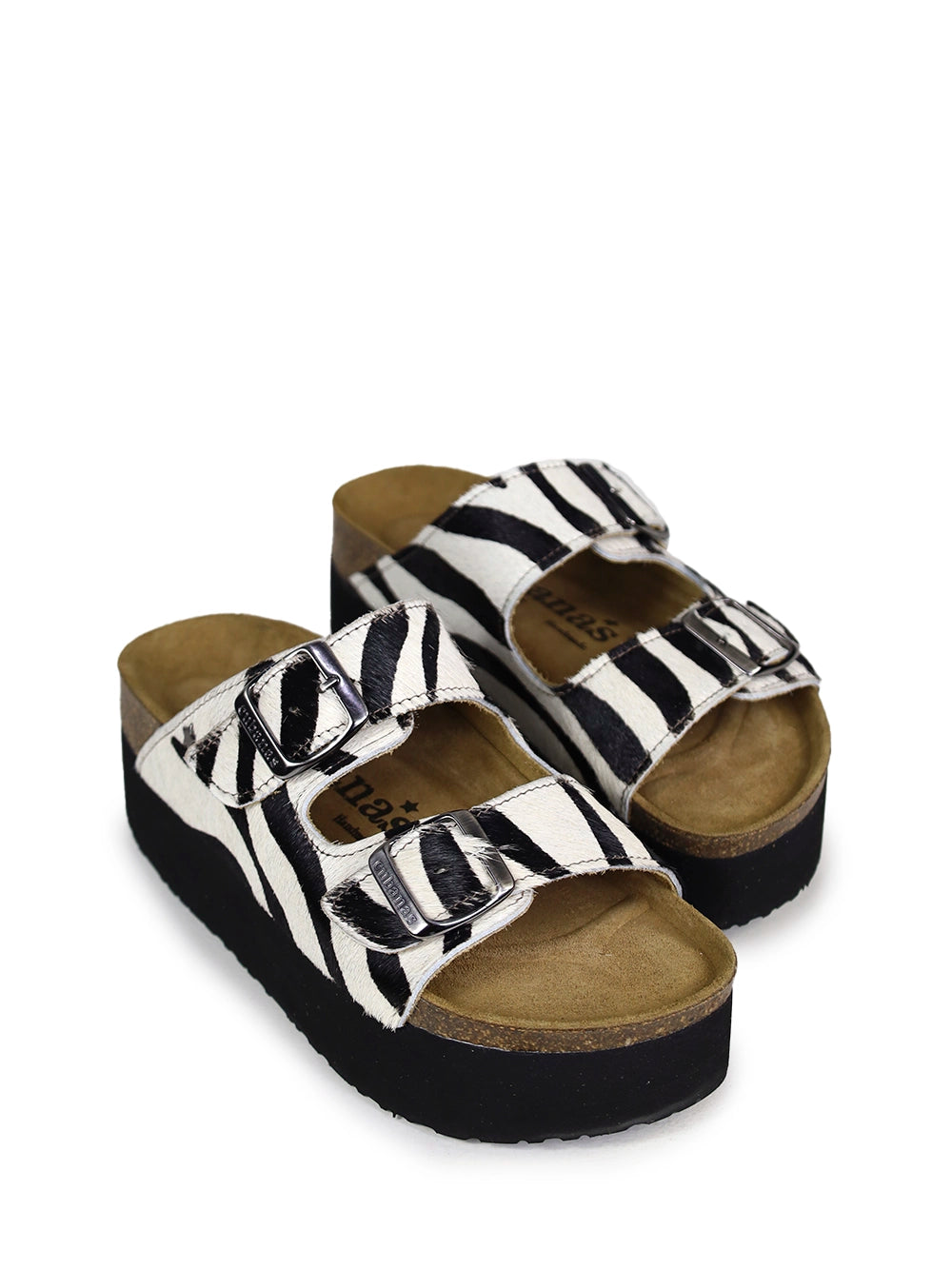 Sandalia Amália Plataforma Animal Print Zebra