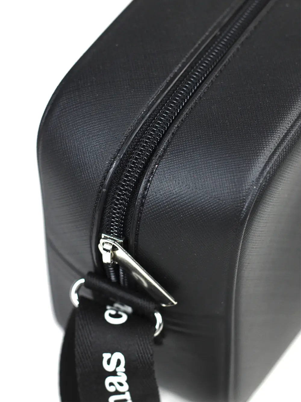 Black PVC Bag with Cubanas Handles