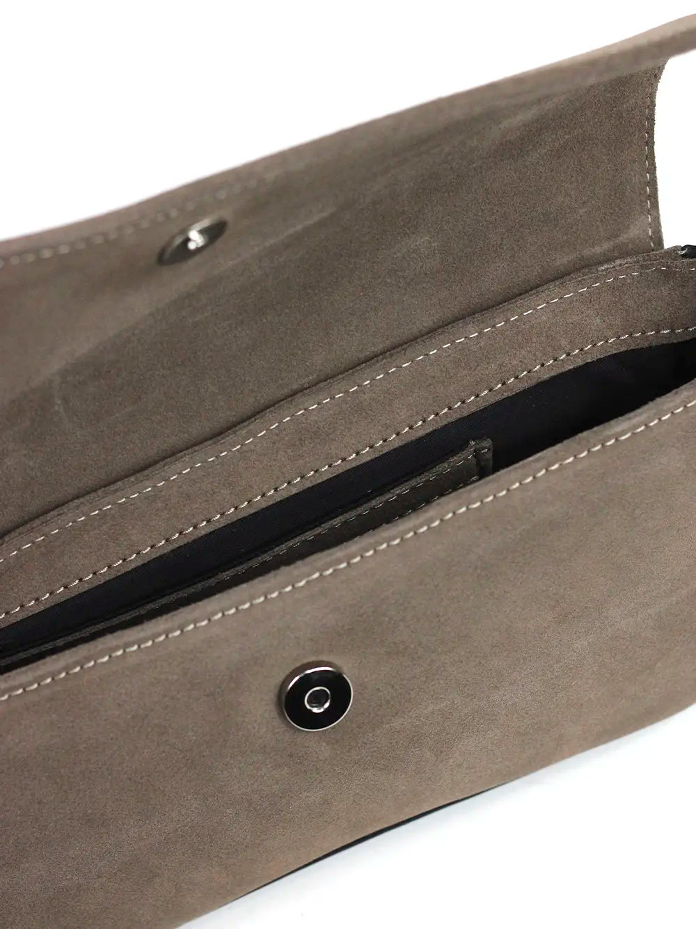 Bolso Mini de Gamuza Marrón y Asa Bandolera