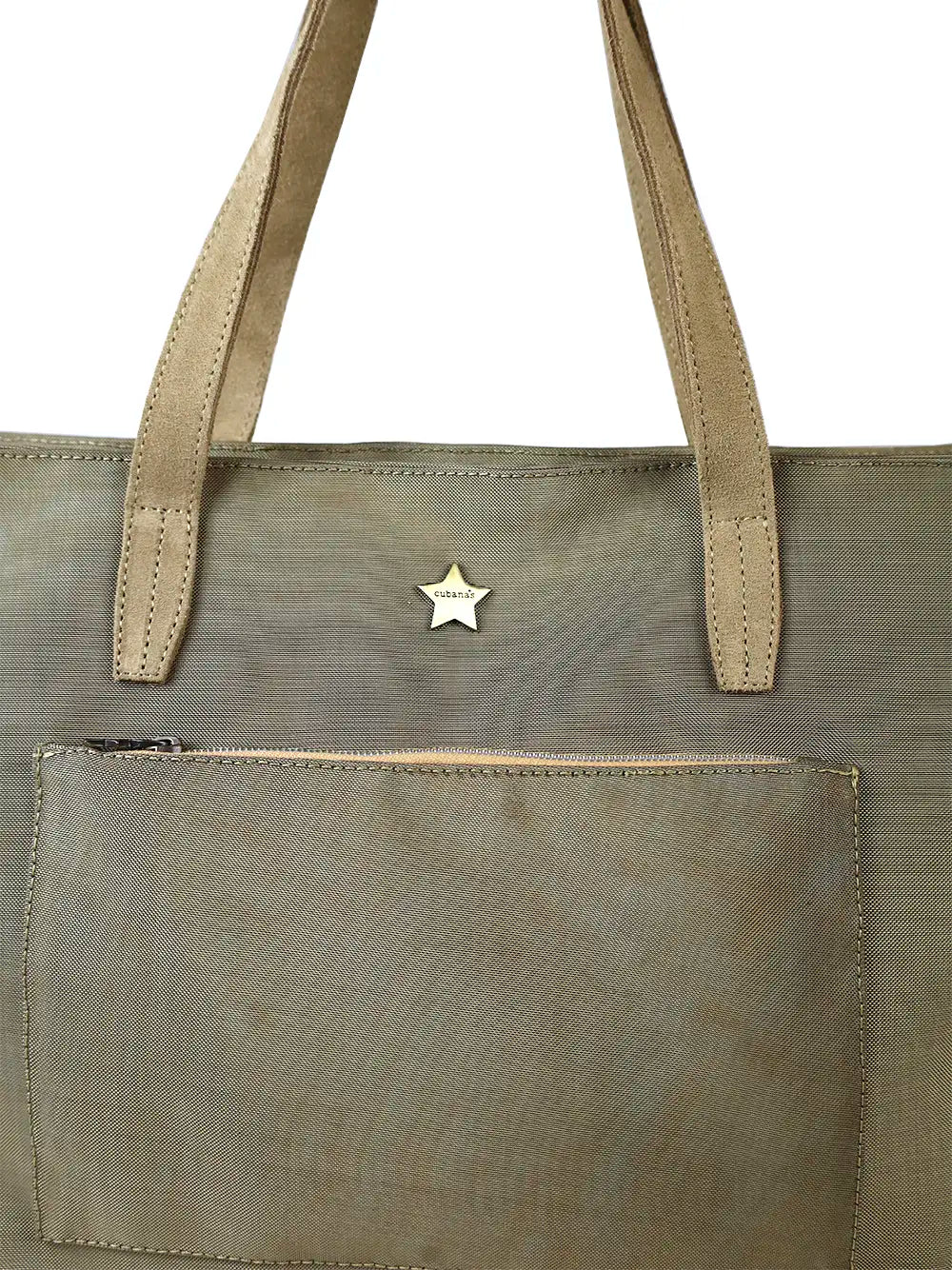 Sac Shopper en Tissu Beige