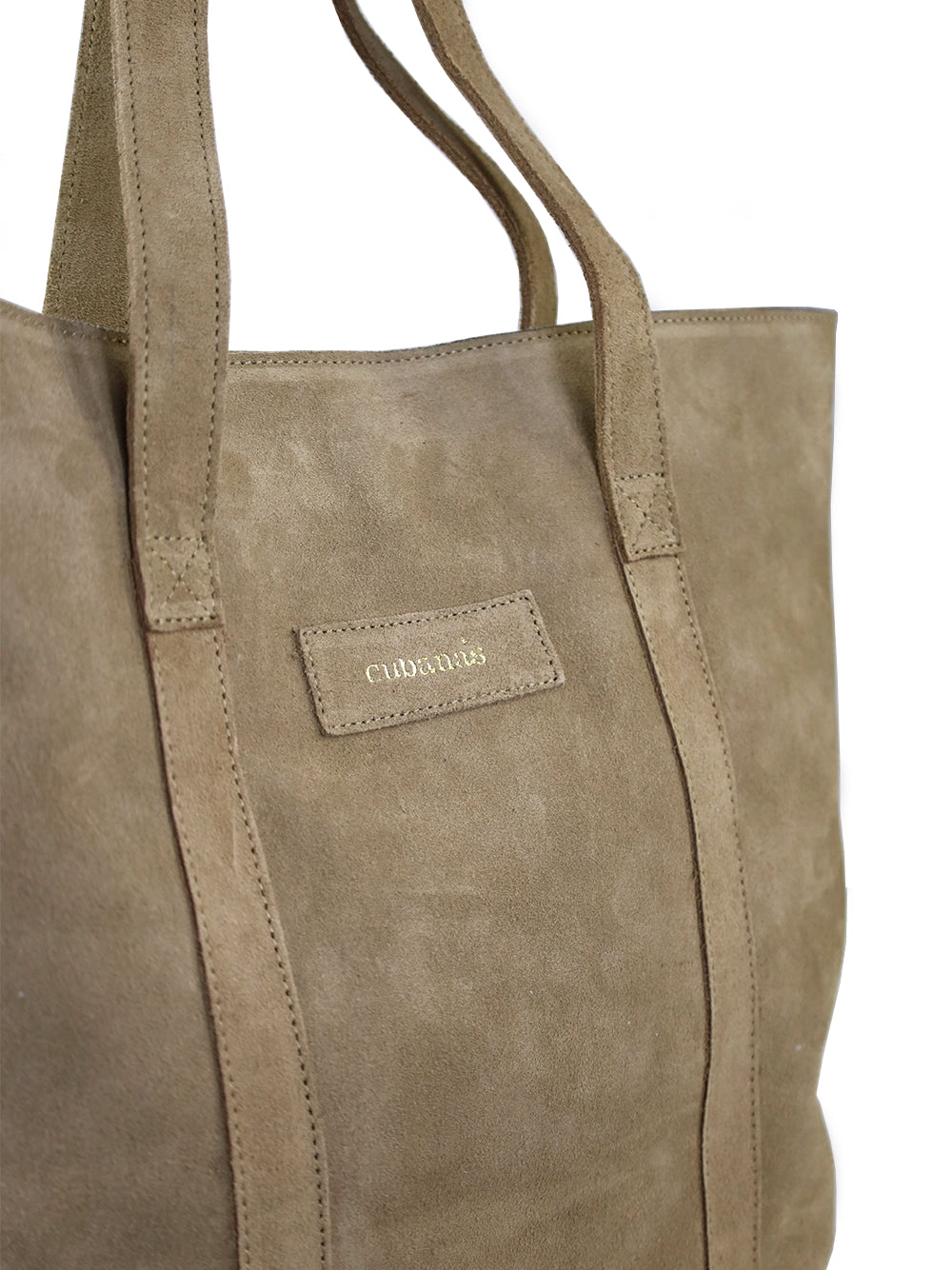 Beige Suede Maxi Bag