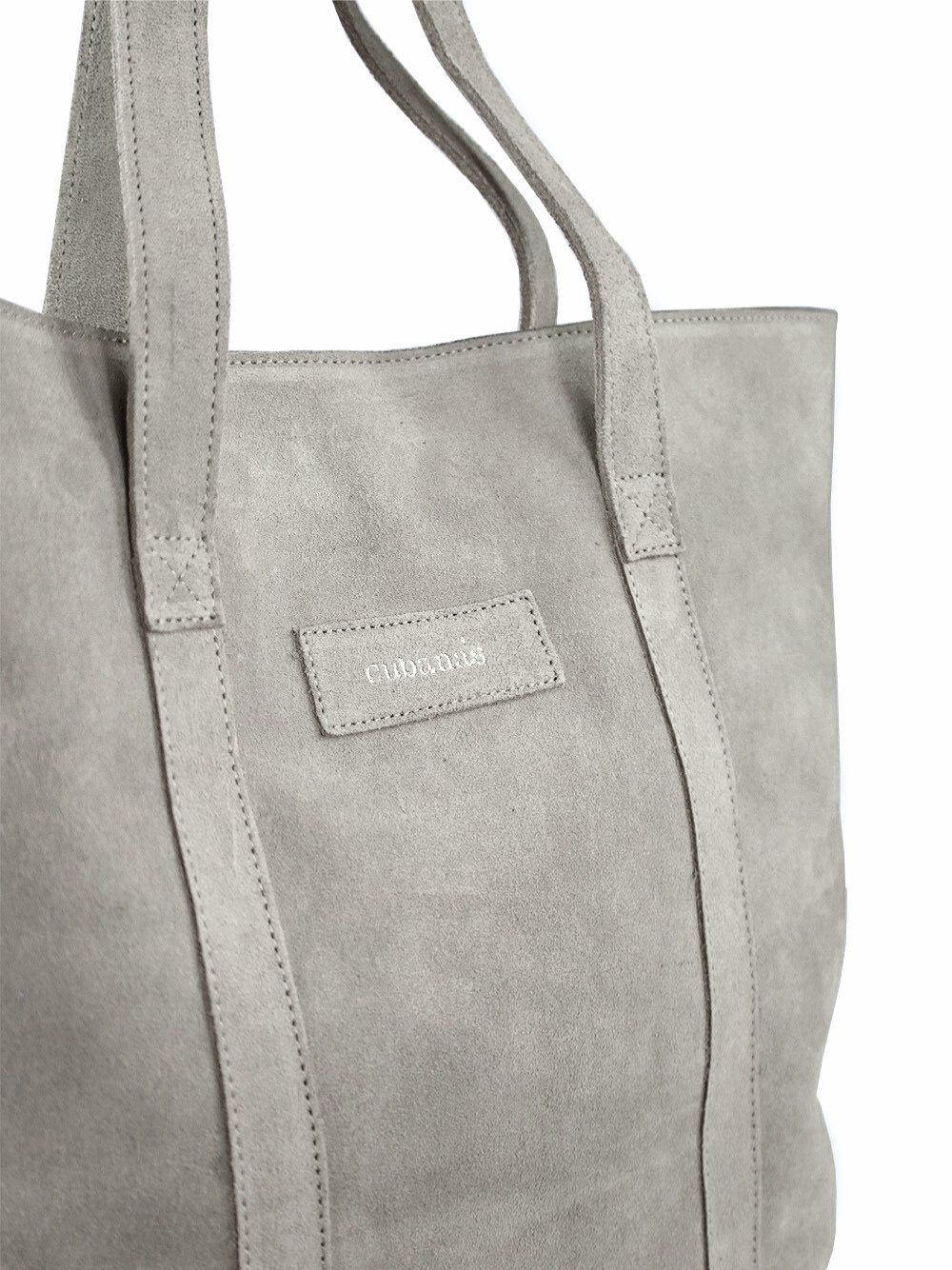Grey Suede Maxi Bag